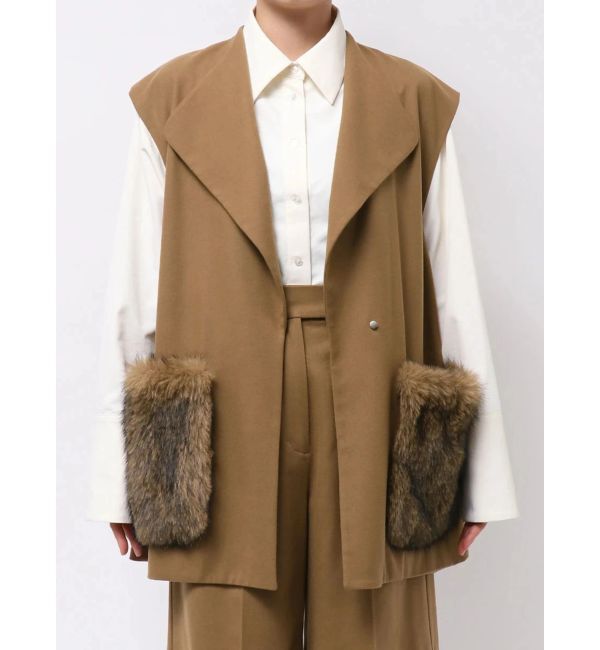 ELENDEEK「FUR POCKET SLEEVELESS CT」|その他|