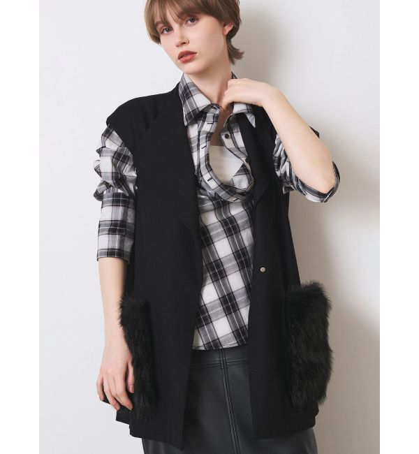 ELENDEEK「FUR POCKET SLEEVELESS CT」|その他|