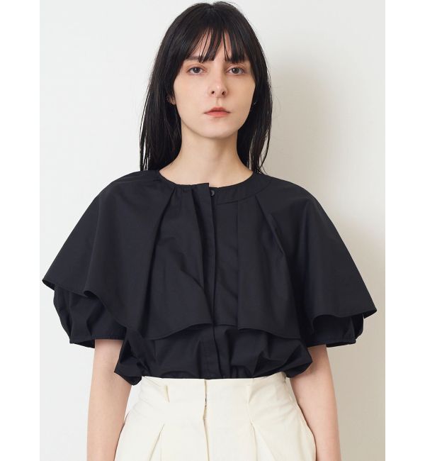 ELENDEEK「ASYME FRILL TUNIC BL」|シャツ・ブラウス|