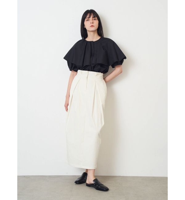 ELENDEEK「ASYME FRILL TUNIC BL」|シャツ・ブラウス|