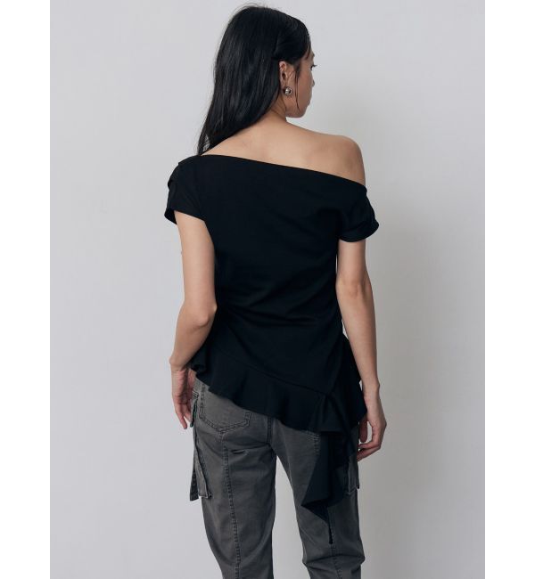 MURUA「ラッフルヘムワンショルトップス」|Tシャツ・カットソー|