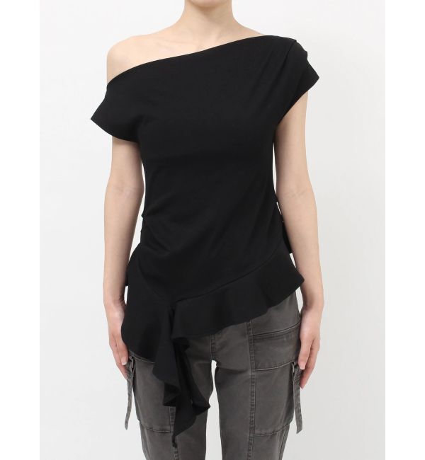 MURUA「ラッフルヘムワンショルトップス」|Tシャツ・カットソー|