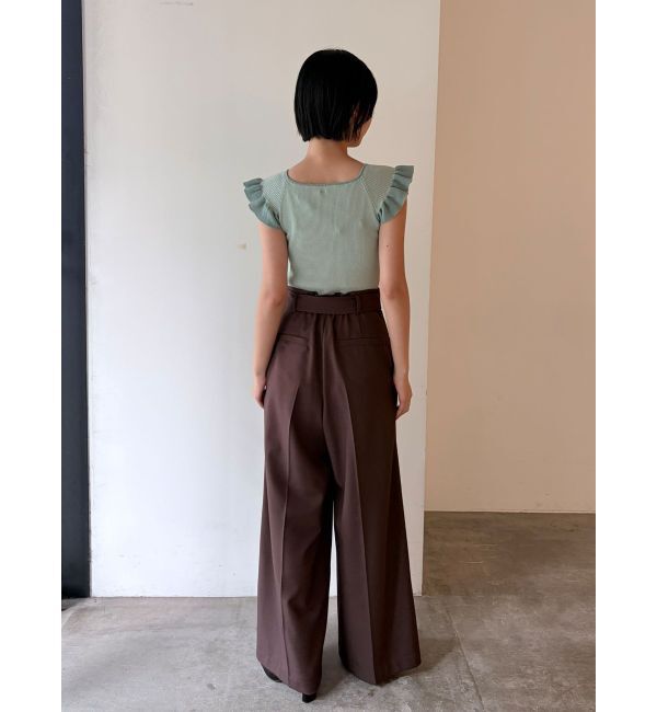 LAGUNAMOON「ベルト付きセミワイドパンツ」|その他|