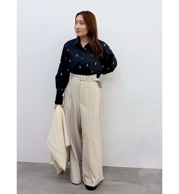 LAGUNAMOON「ベルト付きセミワイドパンツ」|その他|
