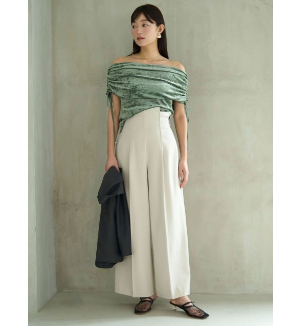 LAGUNAMOON「テキタイルオフショルドロストトップス」|Tシャツ・カットソー|