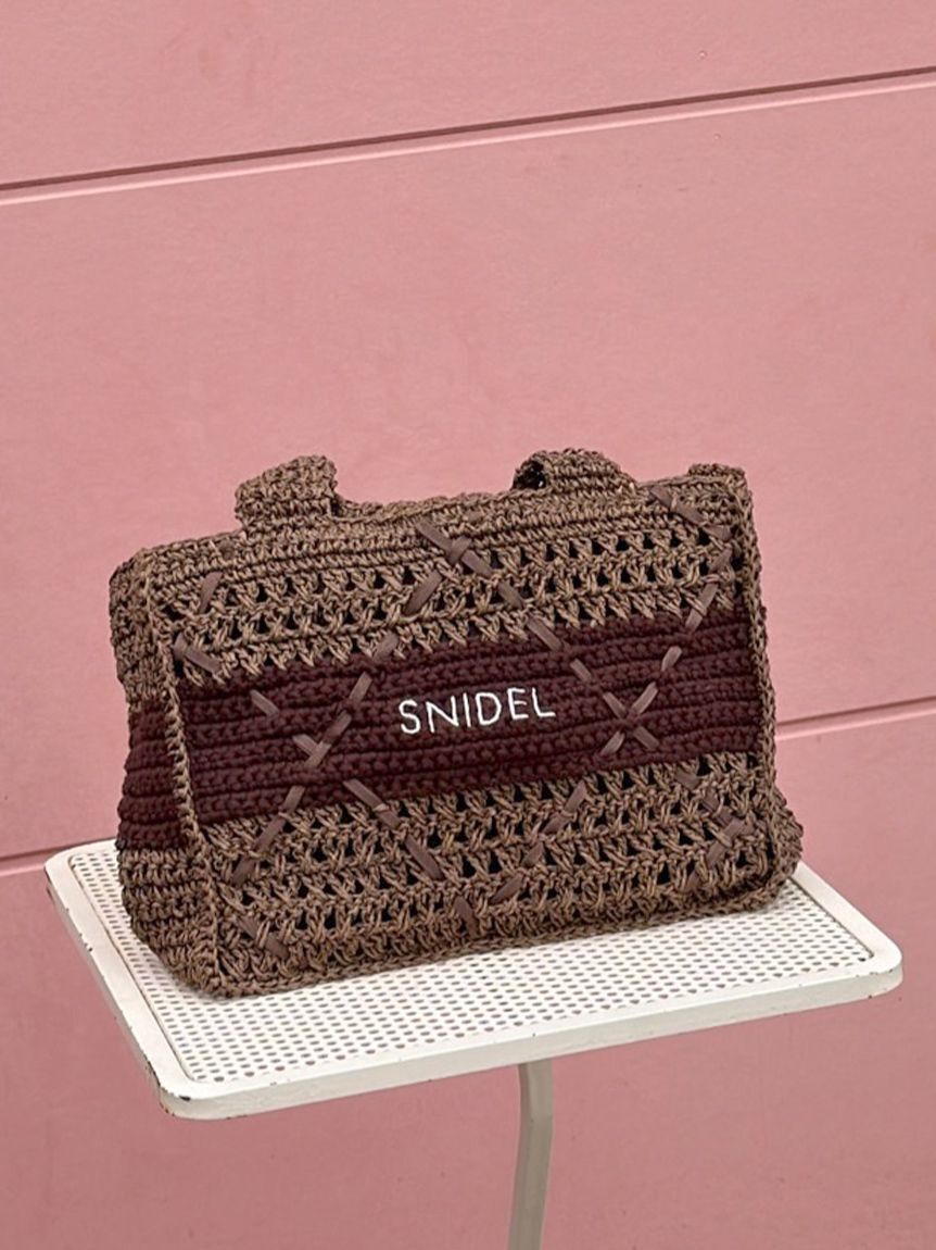SNIDEL「ペーパークロシェトート」|トートバッグ|