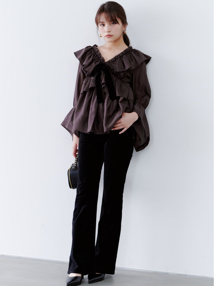 SNIDEL「【STYLE UP PANTS】フレアパンツ」|デニム|