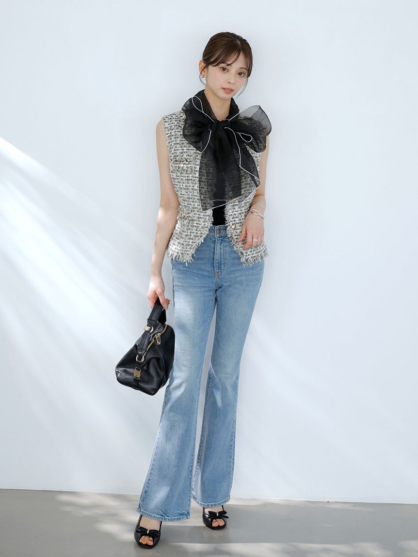 SNIDEL「【STYLE UP PANTS】フレアパンツ」|デニム|