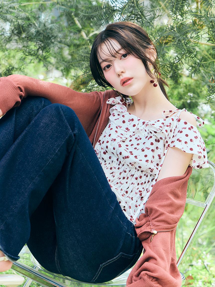 SNIDEL「【STYLE UP PANTS】フレアパンツ」|デニム|