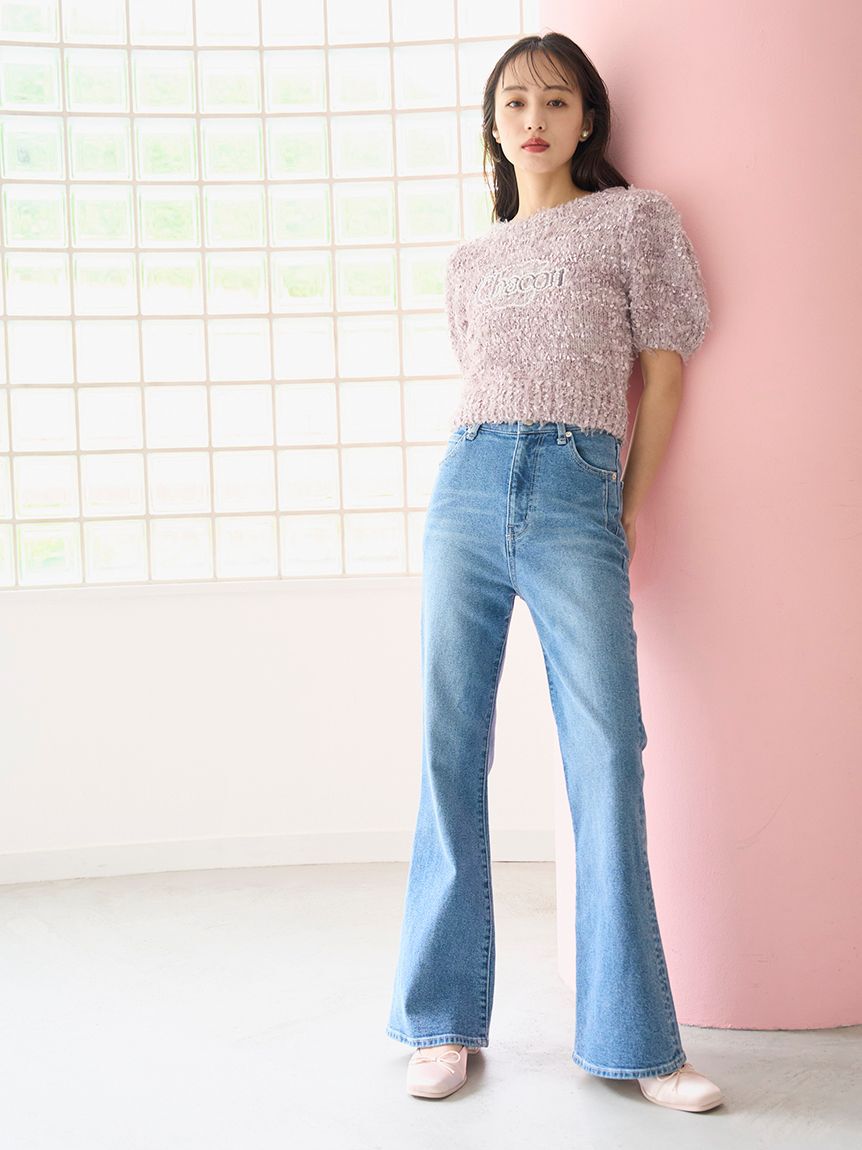SNIDEL「【STYLE UP PANTS】フレアパンツ」|デニム|