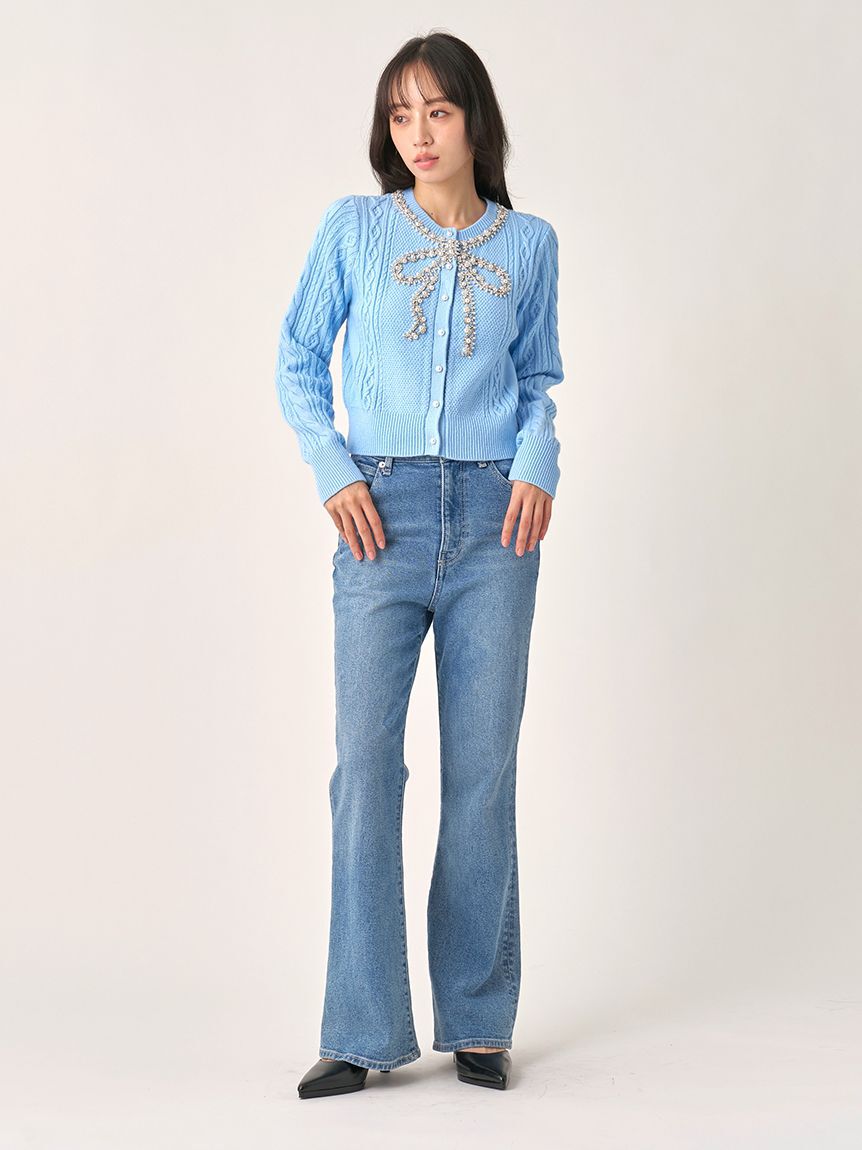 SNIDEL「【STYLE UP PANTS】フレアパンツ」|デニム|