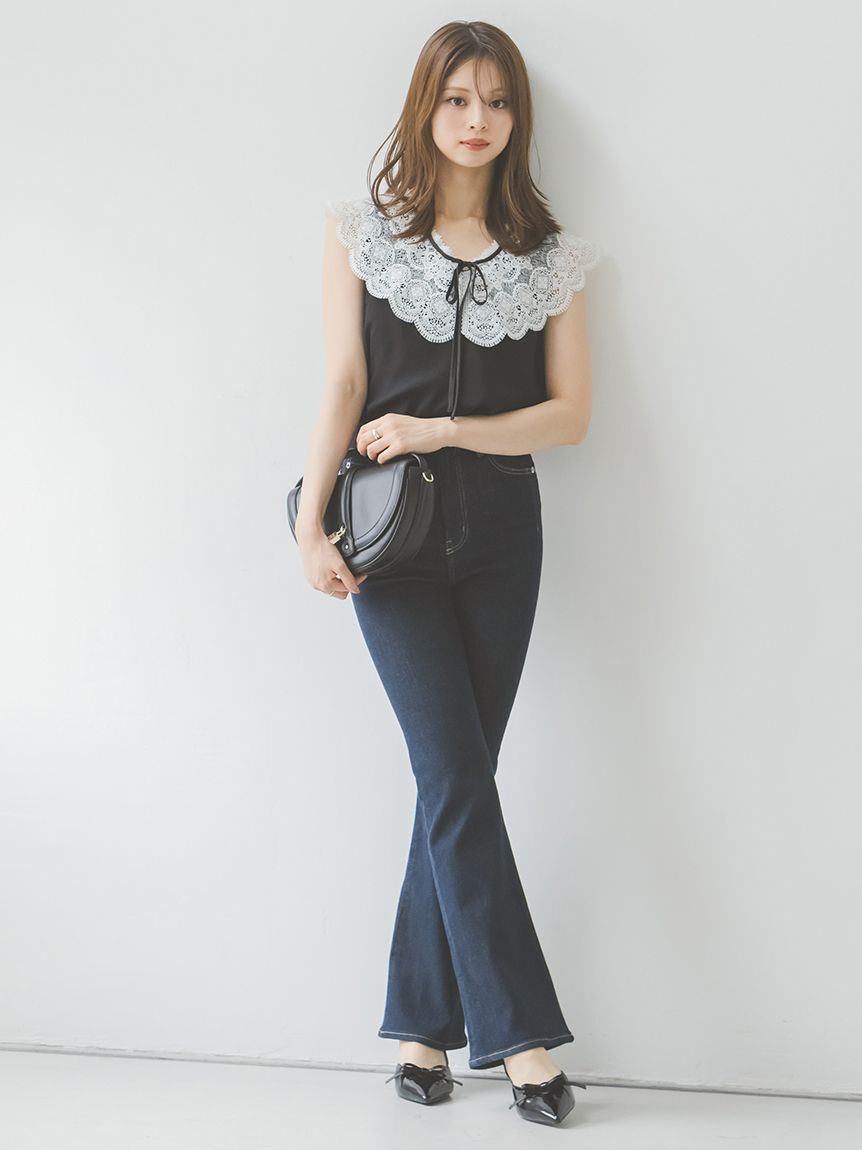 SNIDEL「【STYLE UP PANTS】フレアパンツ」|デニム|