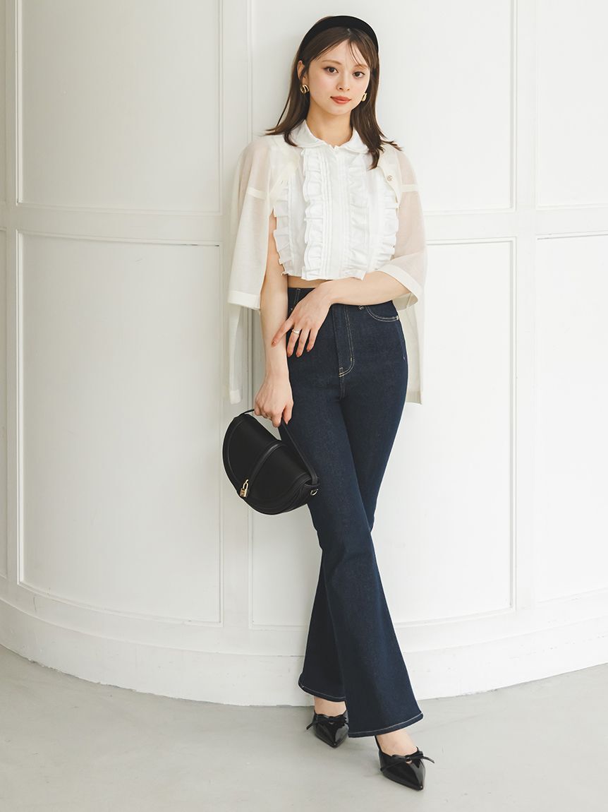 SNIDEL「【STYLE UP PANTS】フレアパンツ」|デニム|