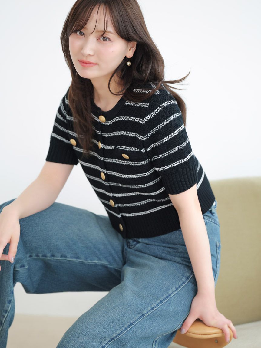 SNIDEL「デザインワイドパンツ」|デニム|