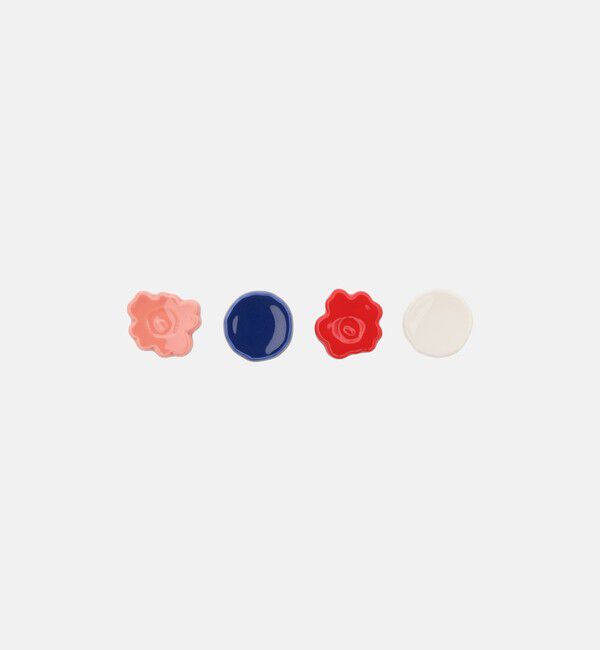Marimekko「【日本限定】Unikko&Kivet Chopstick Holders 4個セット」|その他|ﾀﾞｰｸﾌﾞﾙｰ&times;ﾚｯﾄﾞ&times;ﾋﾟﾝｸ