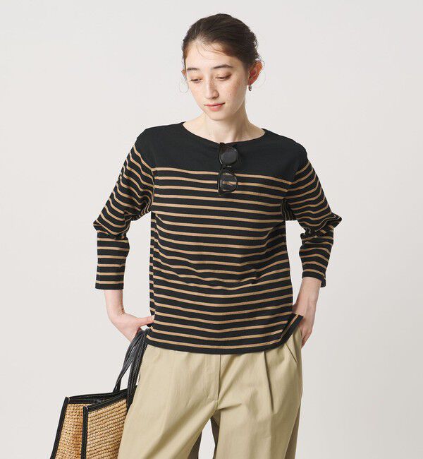 UNITED ARROWS「【別注】＜TICCA＞ボーダー バック レースアップ カットソー ‐united LOVE project 2026」|Tシャツ・カットソー|BLACK