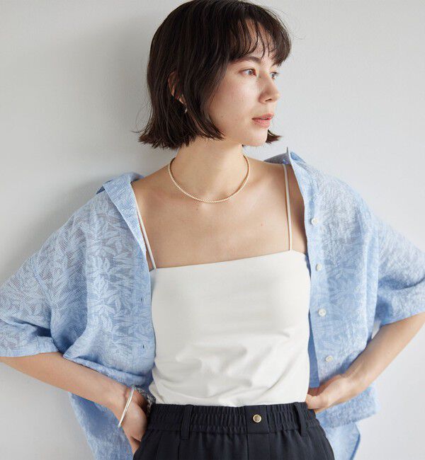 UNITED ARROWS green label relaxing「ベアトップキャミソール / カップインナー」|キャミソール|OFF WHITE
