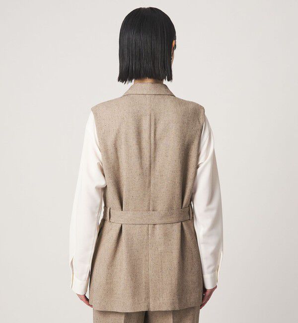 UNITED ARROWS green label relaxing「ネップツイル ベルト ジレ マシンウォッシャブル」|ベスト・ジレ|