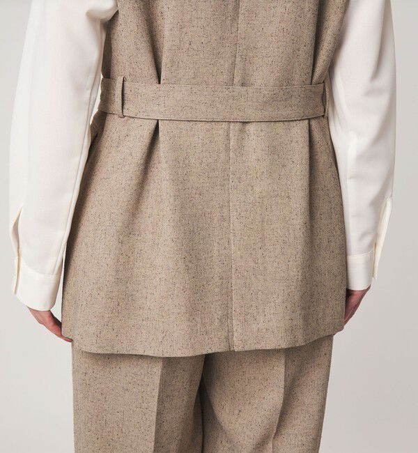 UNITED ARROWS green label relaxing「ネップツイル ベルト ジレ マシンウォッシャブル」|ベスト・ジレ|