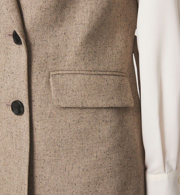 UNITED ARROWS green label relaxing「ネップツイル ベルト ジレ マシンウォッシャブル」|ベスト・ジレ|