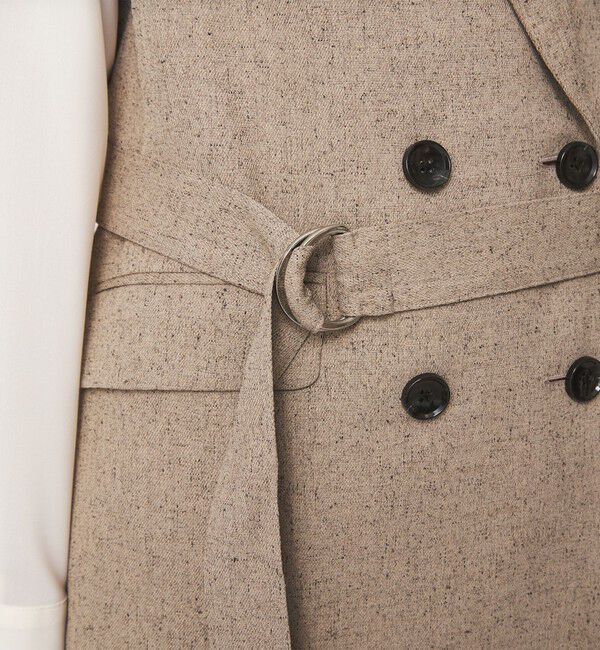 UNITED ARROWS green label relaxing「ネップツイル ベルト ジレ マシンウォッシャブル」|ベスト・ジレ|
