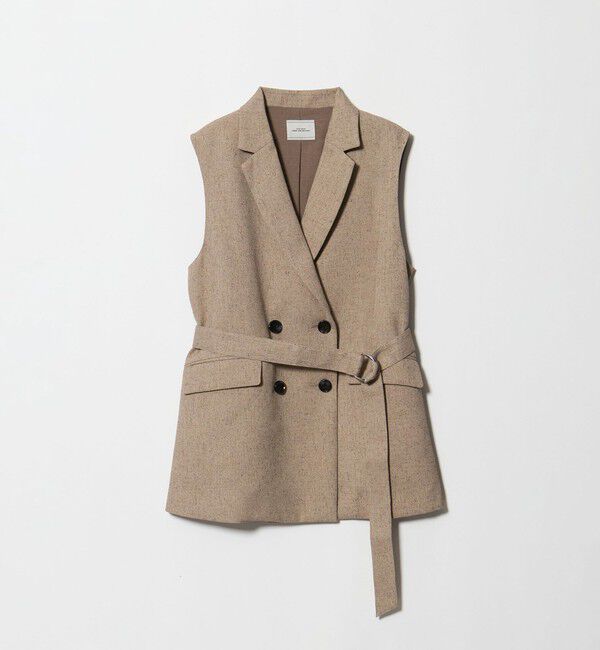 UNITED ARROWS green label relaxing「ネップツイル ベルト ジレ マシンウォッシャブル」|ベスト・ジレ|