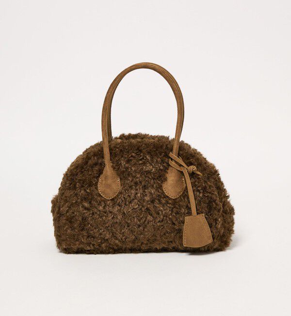 EMMEL REFINES「＜EMMEL REFINES＞EM フェイクムートン ボストンバッグ」|その他|DK.BROWN