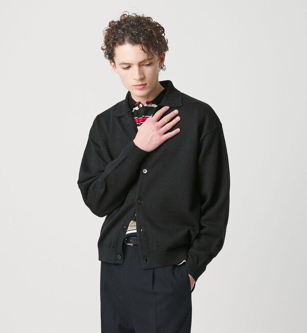 BEAUTY&YOUTH UNITED ARROWS「ハイブリッド リネン ポロカラー ジャケット ウォッシャブル」|カーディガン|