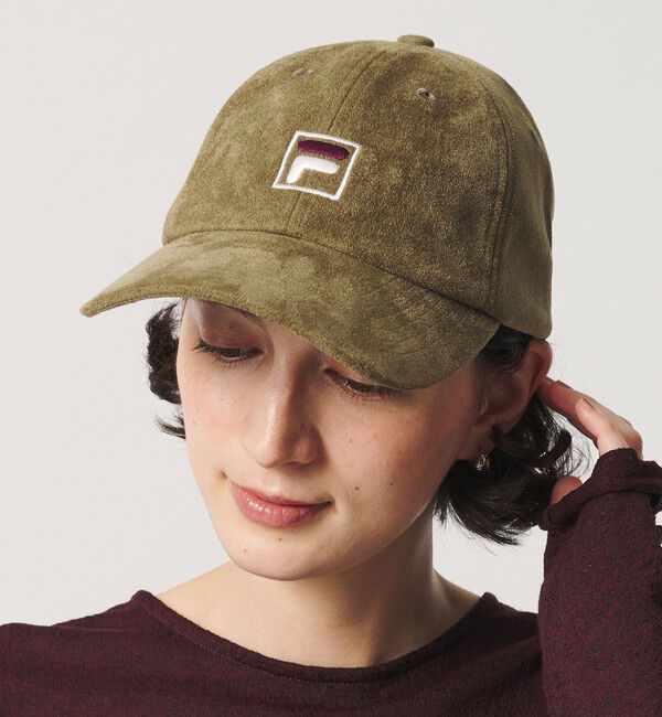 BEAUTY&YOUTH UNITED ARROWS「【別注】＜FILA＞スエードライク ロゴ キャップ」|キャップ・キャスケット|OLIVE