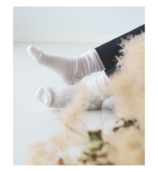 Demi-Luxe BEAMS 「針抜きリブ ハイソックス」|その他|OFF_WHT