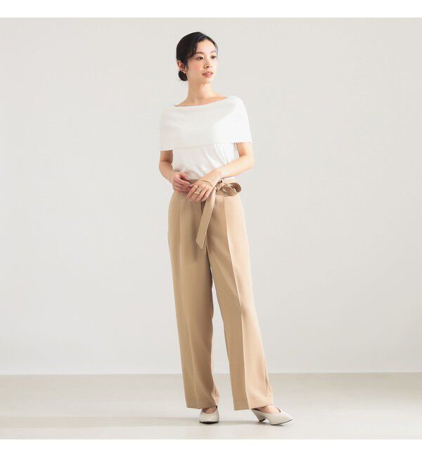 Demi-Luxe BEAMS 「オフショルダー ノースリーブ プルオーバーニット」|ニット・セーター|