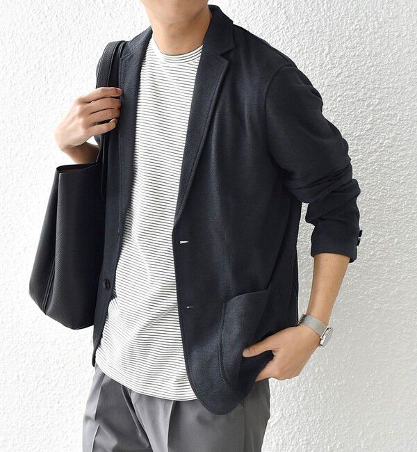 SHIPS any「SHIPS any:〈洗濯機可能〉サマー ニット ジャケット 26SS◇」|テーラードジャケット|