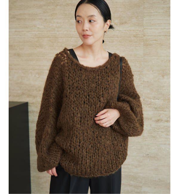 Plage「《追加予約》HAND KNIT ジャンボタム プルオーバー」|ニット・セーター|