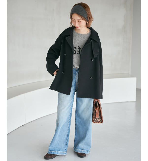 Spick and Span「《WEB限定カラー有り / 追加予約》S160スタンドカラーショートコート」|ピーコート|