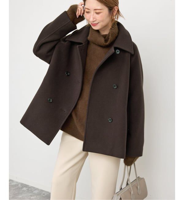 Spick and Span「《WEB限定カラー有り / 追加予約》S160スタンドカラーショートコート」|ピーコート|