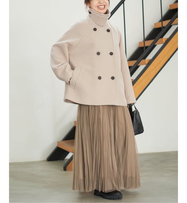 Spick and Span「《WEB限定カラー有り / 追加予約》S160スタンドカラーショートコート」|ピーコート|