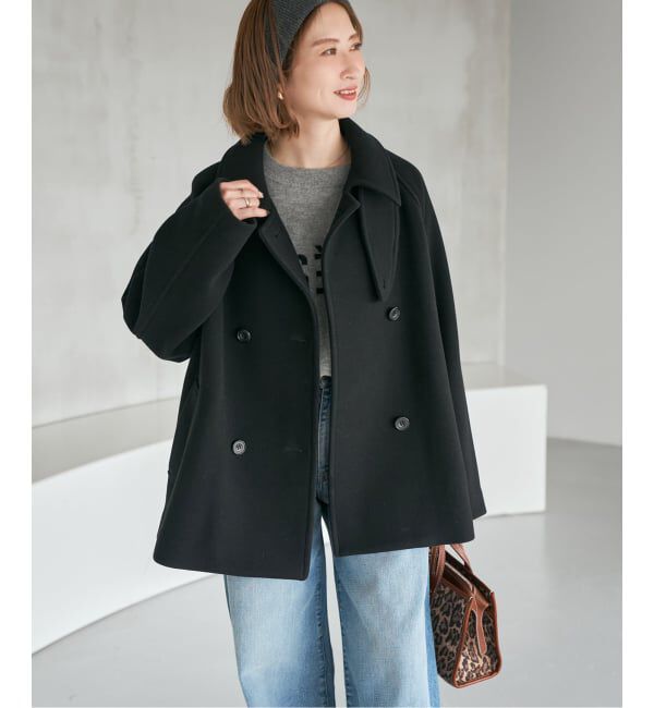 Spick and Span「《WEB限定カラー有り / 追加予約》S160スタンドカラーショートコート」|ピーコート|