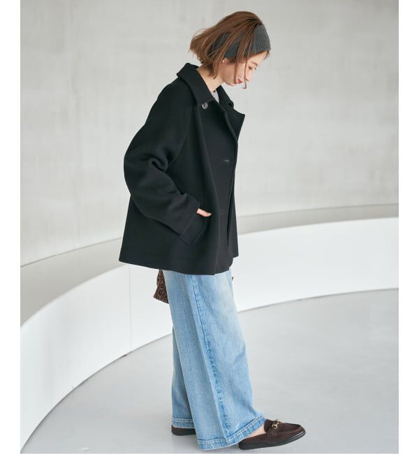 Spick and Span「《WEB限定カラー有り / 追加予約》S160スタンドカラーショートコート」|ピーコート|