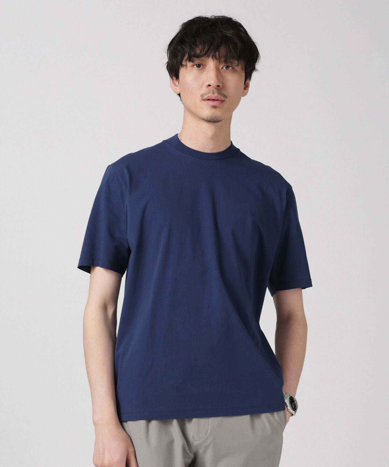 NANO universe「LB.03/ジャケT 半袖」|Tシャツ・カットソー|ネイビー