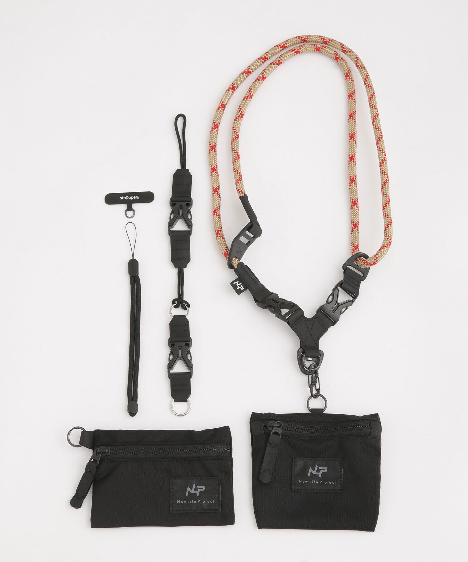 nano･universe「New life Project/別注MULTI STRAP WITH ZIP･ID」|ショルダー・メッセンジャー|