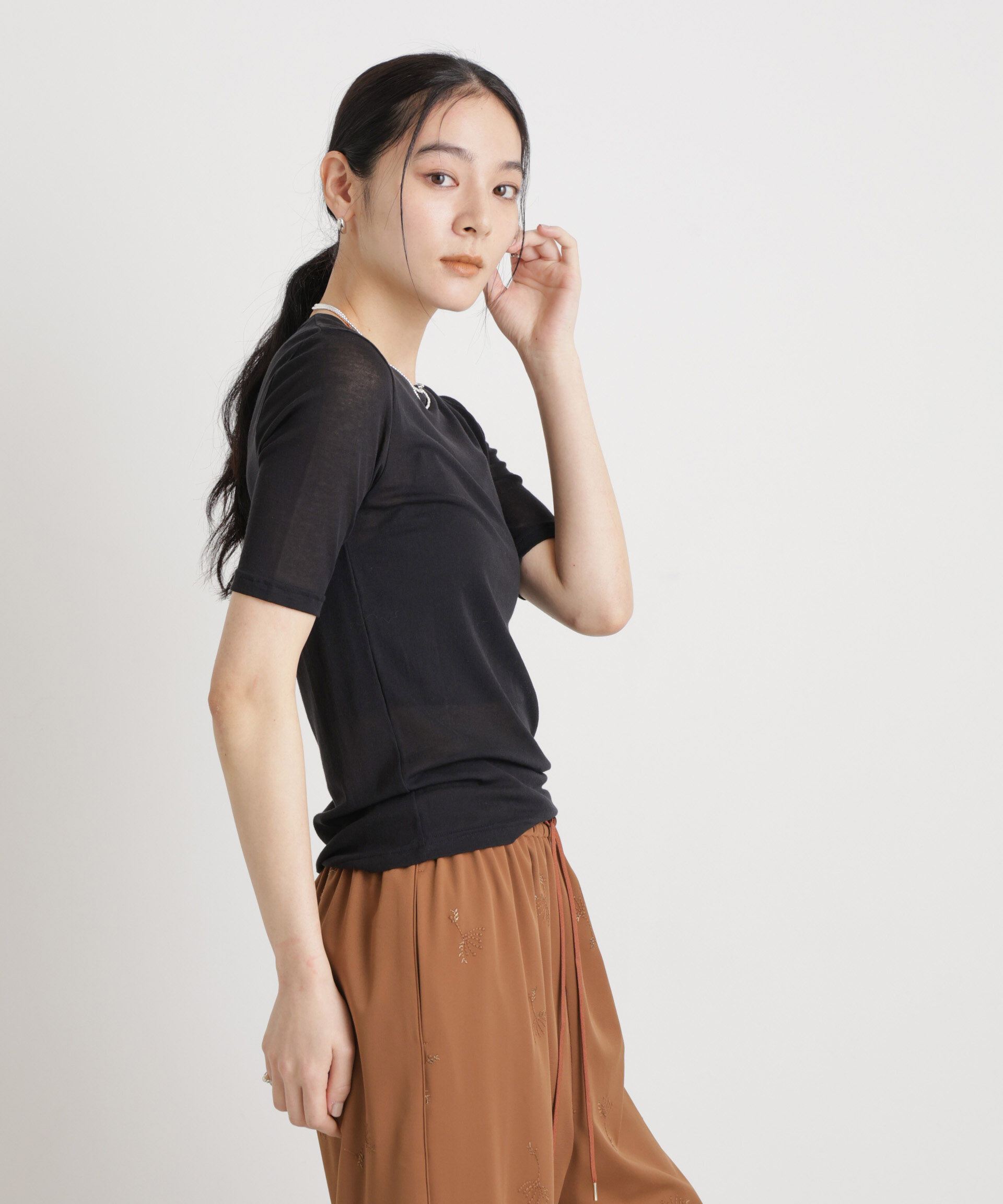 NANO universe「シアーツイストフライスTシャツ」|Tシャツ・カットソー|