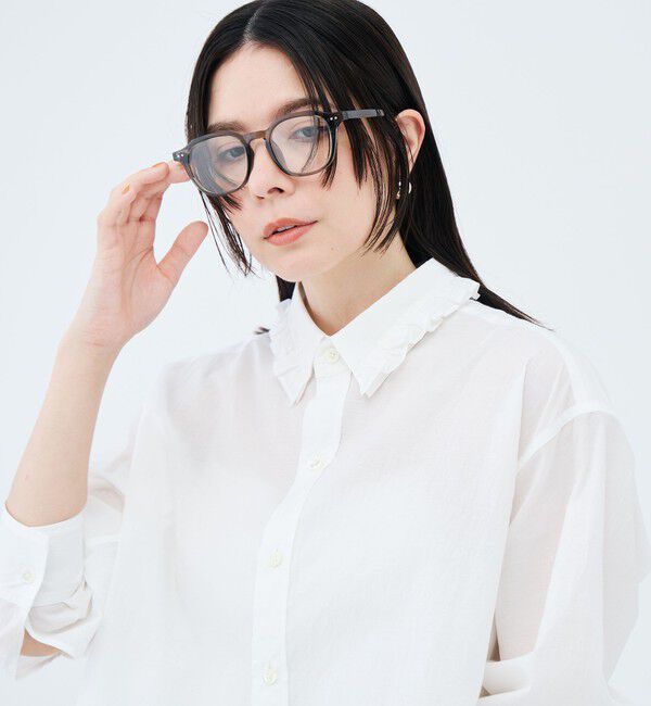 Rie Miller「ウォッシャブルフリルカラーセンターベント」|シャツ・ブラウス|キナリ