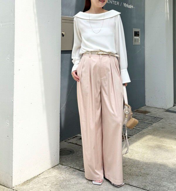 NOLLEY'S sophi「ウォッシャブルロールカラージョーゼットブラウス」|シャツ・ブラウス|