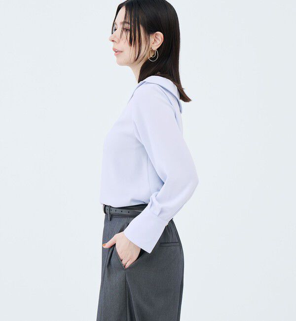 NOLLEY'S sophi「ウォッシャブルロールカラージョーゼットブラウス」|シャツ・ブラウス|