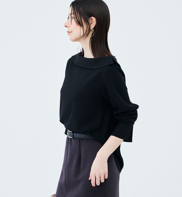 NOLLEY'S sophi「ウォッシャブルロールカラージョーゼットブラウス」|シャツ・ブラウス|