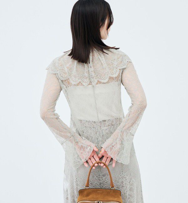 NOLLEY'S sophi「《セットアップ対応》ウォッシャブルラッセルレース付け襟ブラウス」|シャツ・ブラウス|