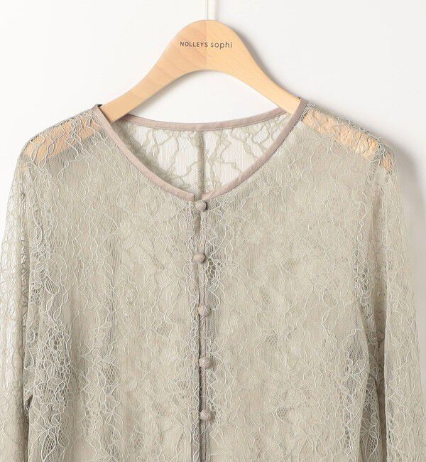 NOLLEY'S sophi「《セットアップ対応》ウォッシャブルラッセルレース付け襟ブラウス」|シャツ・ブラウス|