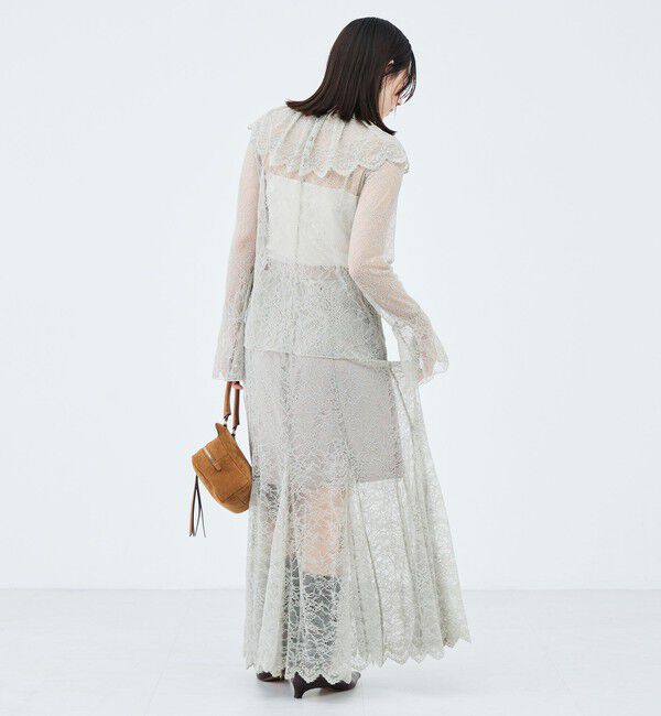 NOLLEY'S sophi「《セットアップ対応》ウォッシャブルラッセルレース付け襟ブラウス」|シャツ・ブラウス|