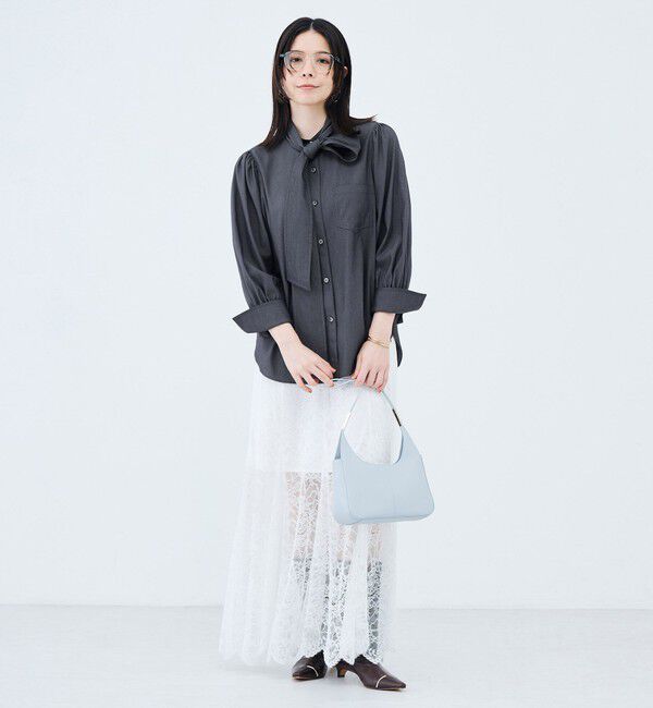 NOLLEY'S sophi「《セットアップ対応》ウォッシャブルバイオツイルボウタイブラウス」|シャツ・ブラウス|