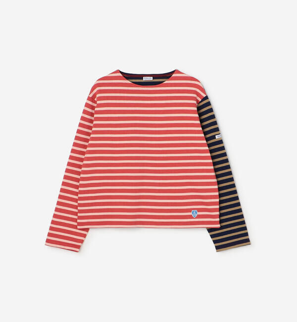ORCIVAL「ORCIVAL | ハーレクイン コットンロード フレンチバスクTシャツ WOMEN」|Tシャツ・カットソー|
